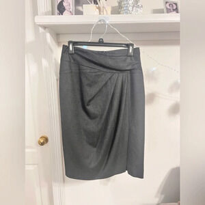 FINAL PRICE Laurèl Wool Like Gray Knee Length Pencil Skirt